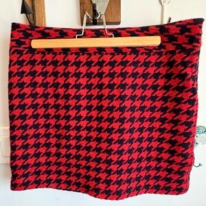 Tommy Hilfiger Red and Black Mini Pencil Skirt